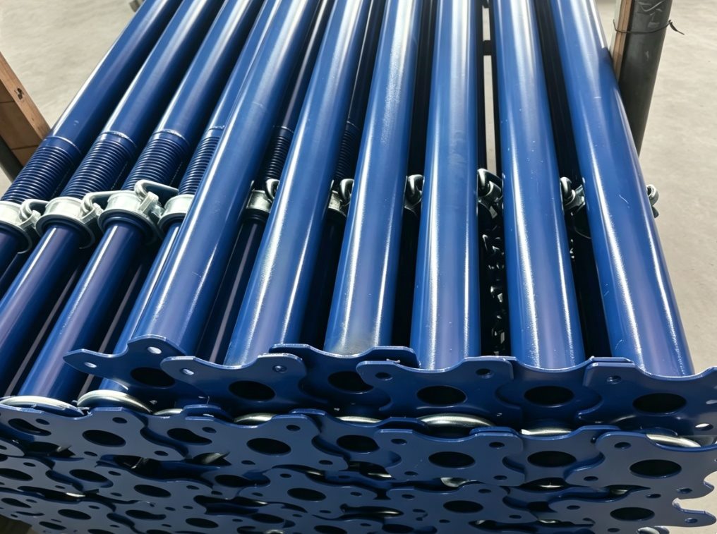 Acrylic enamel painted adjustable steel props