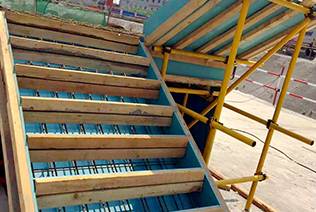 UPVC plastic stair formwork application
