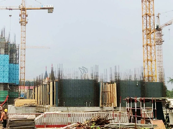 14mm PVC construction formworks used by CSCEC for wall formwork domestic project